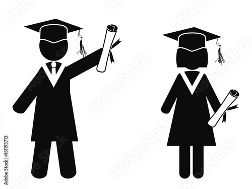 graduated stick figures
