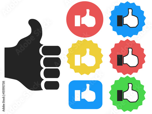 thumbs up icons set