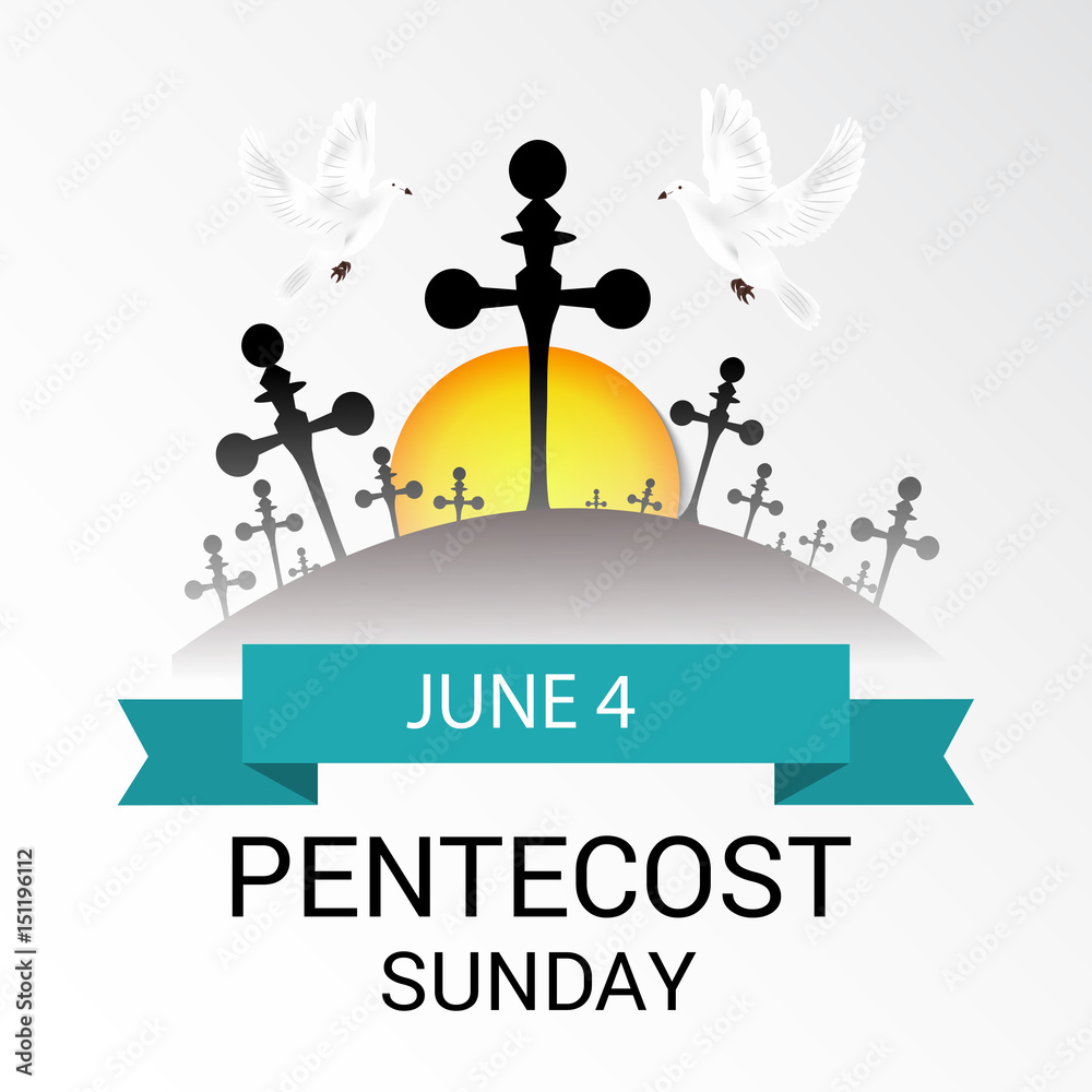 Naklejka premium Pentecost Sunday.