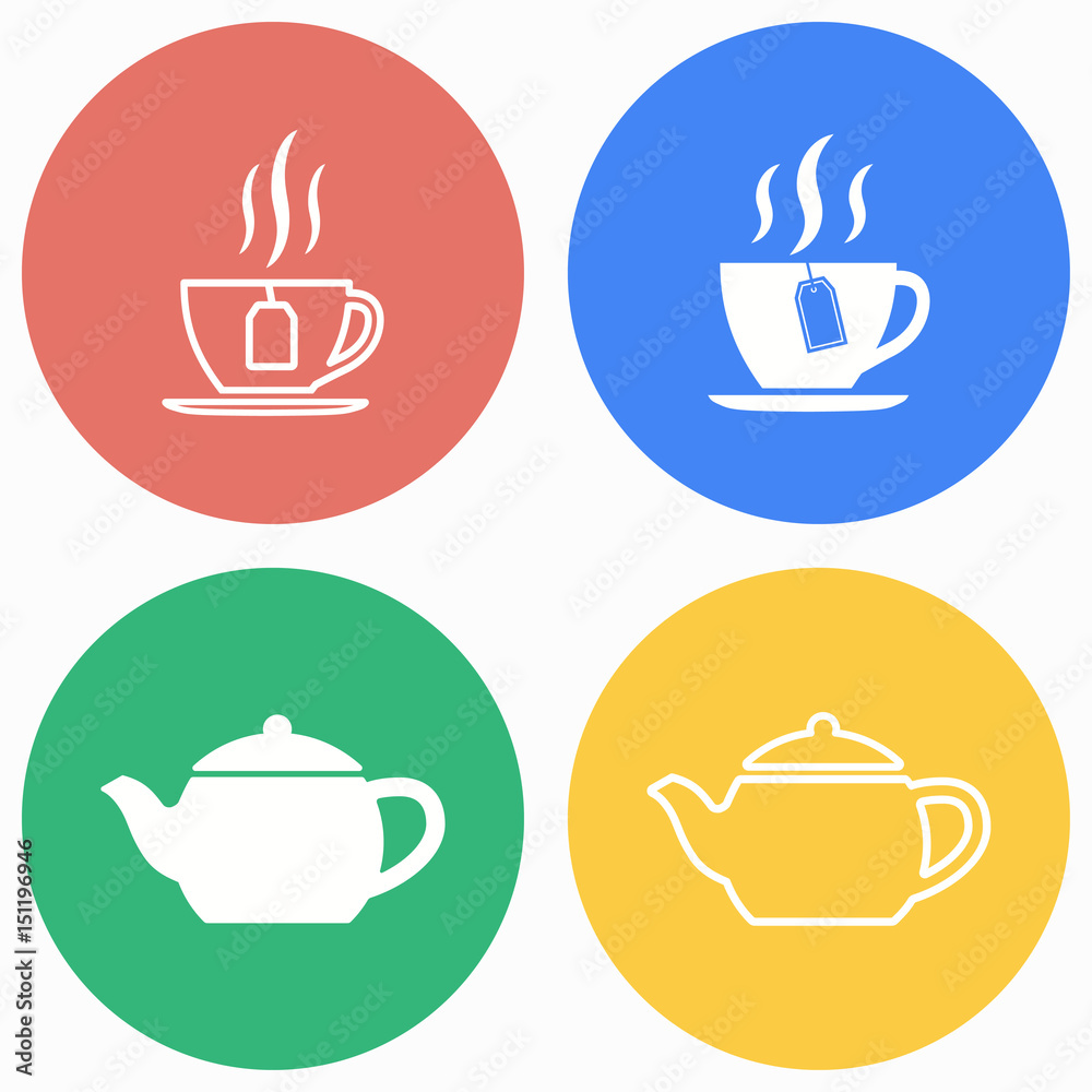 Tea icon set. Tea icon set.