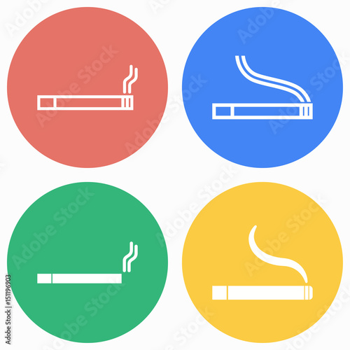 Smoke icon set.