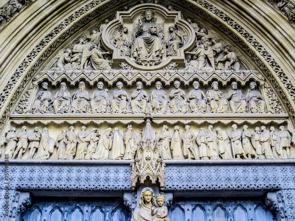 Westminster Abbey detail, London, Great Britain.