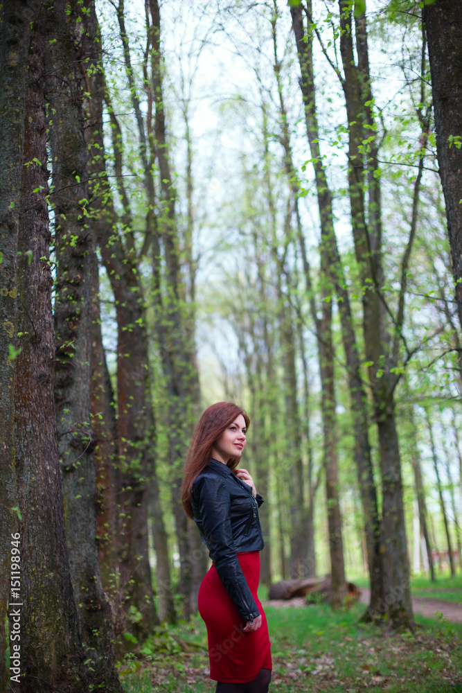 girl and forest girl and forest