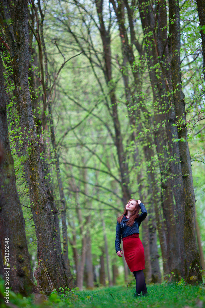 girl and forest