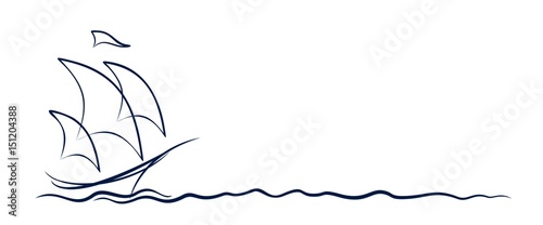 Sailing vessel Logo. 