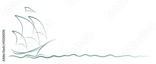 Slika na platnu Sailing vessel Logo.
