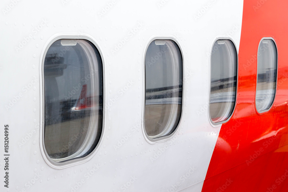 Obraz premium airplane window from the outside