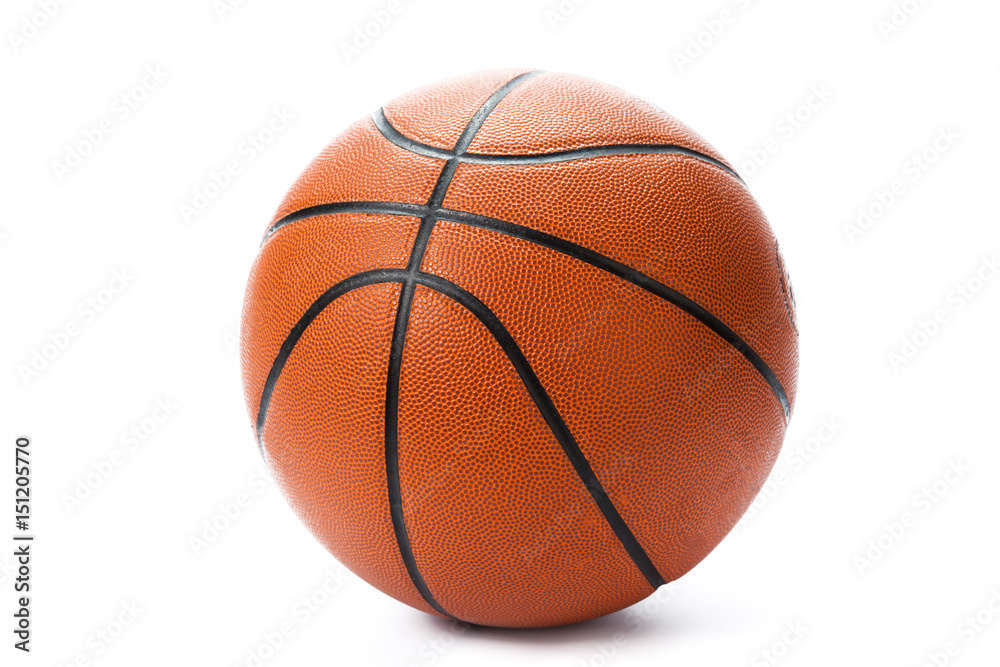 Basketball ball over white background.