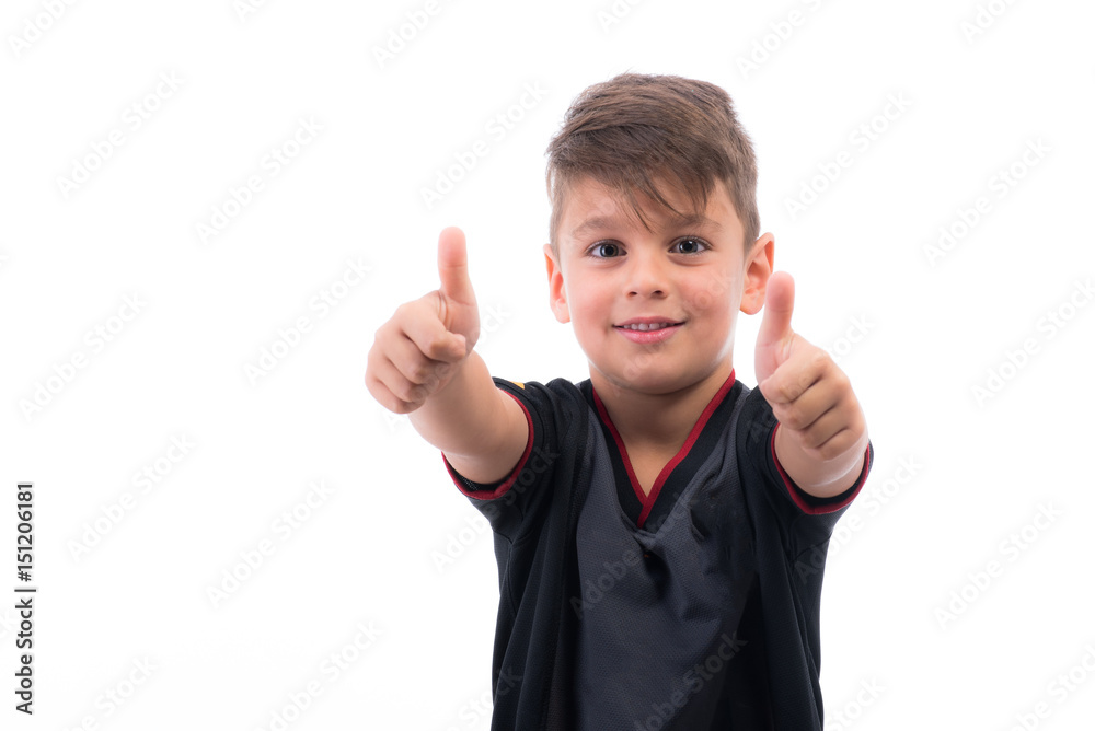 kind zeigt begeistert beide daumen hoch kind zeigt begeistert beide daumen hoch