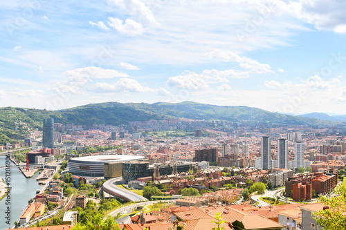 Fototapeta Naklejka Na Ścianę i Meble -  panoramic views to Bilbao city, Spain