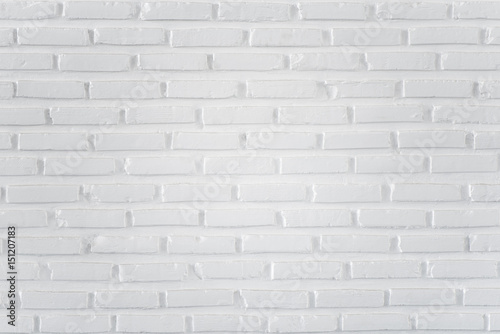 Pattern of white brick wall for background and textured, Seamless old brick wall background