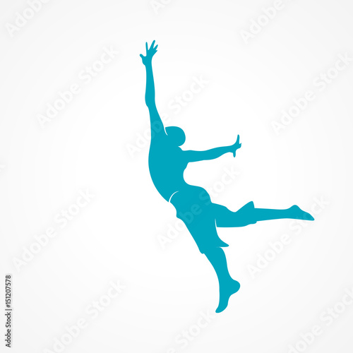 silhouette homme-saut