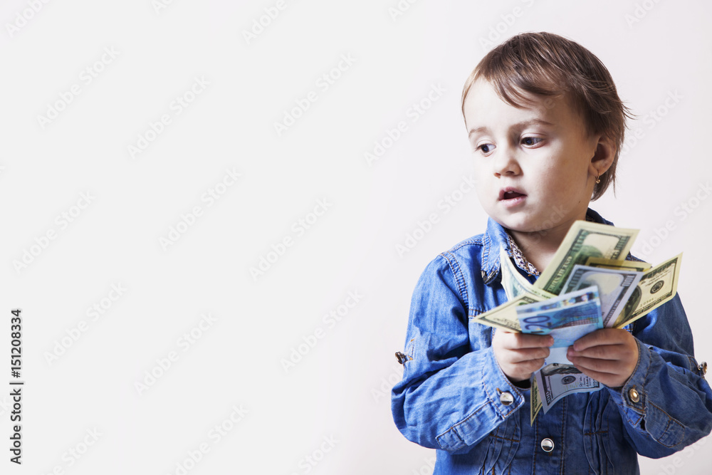 Business girl with dollars. Success, wealth management. (Humorous picture) Business girl with dollars. Success, wealth management. (Humorous picture)