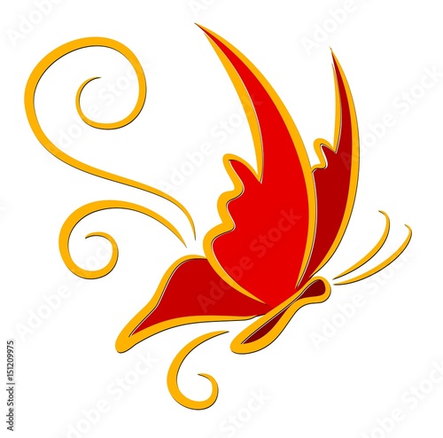 Red butterfly.