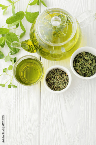 healthy herbal green tea