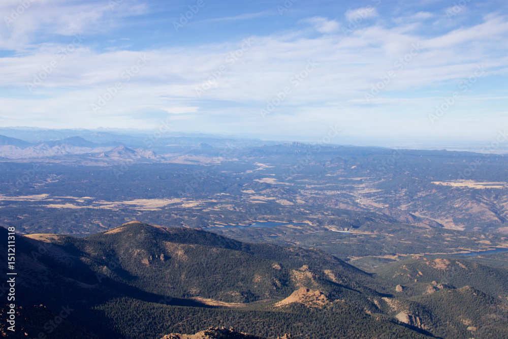 View to the northwest form Pikes Peak, Colorado
