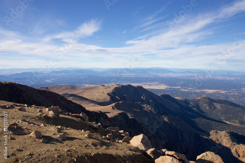 View to northwest from Pikes Peak, Colorado