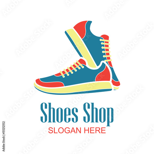 shoes store, shoes shop logo with text space for your slogan / tag line for fashion business. vector illustration
