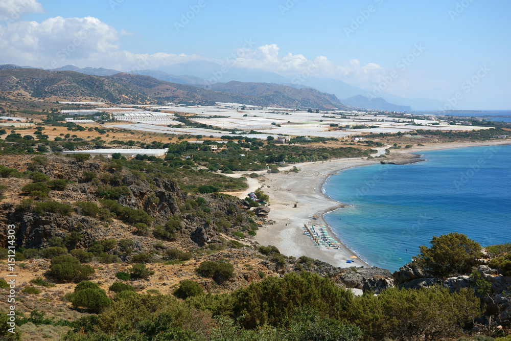 Krios beach close to Paleochora, E4 European long distance hiking path, Crete, Greece