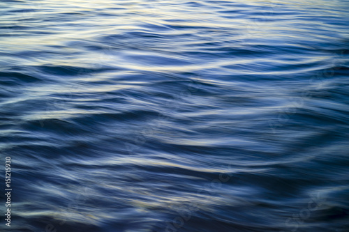 Abstract motion blur background of the ripple surface of the blue ocean
