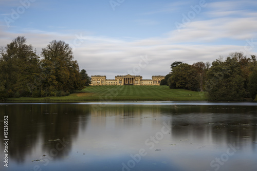 Stowe House from the bank of the Octagon Lake