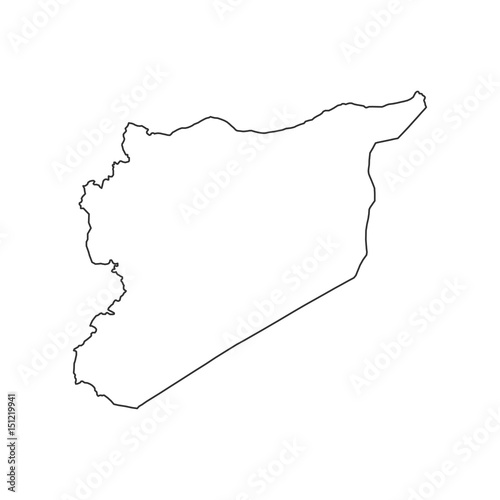 Syria map silhouette