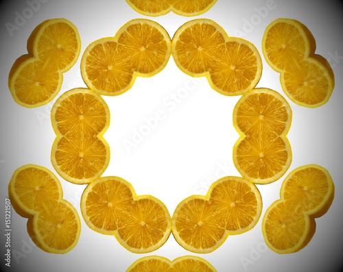 Abstract mandala orange photo