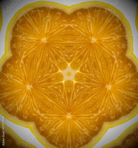 Abstract mandala orange photo