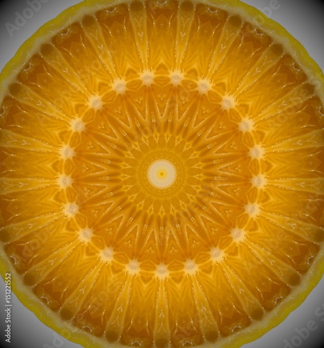 Abstract mandala orange photo