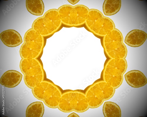 Abstract mandala orange photo