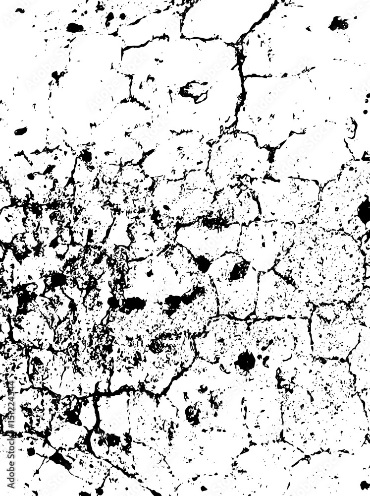 Abstract grunge pattern black and white. Dust overlay distress background. For create vintage, aging with noise, grain, small particles and lines. Vector illustration. Urban design Earth, road texture