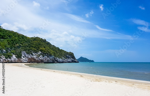 beach with blue sky