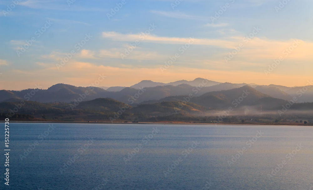 scenery of lake and mountain