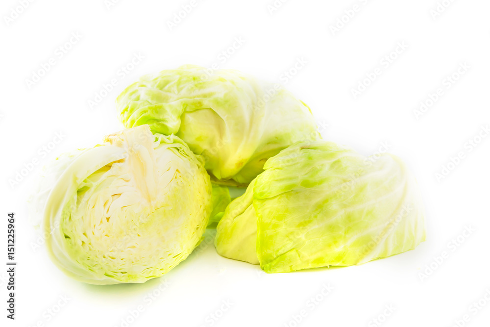 cabbage on white background cabbage on white background