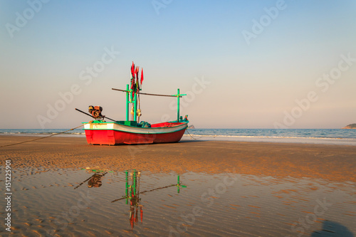 fishing boat on beach