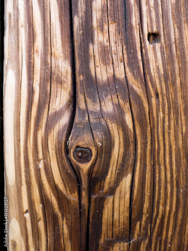 Aged wooden brown plank