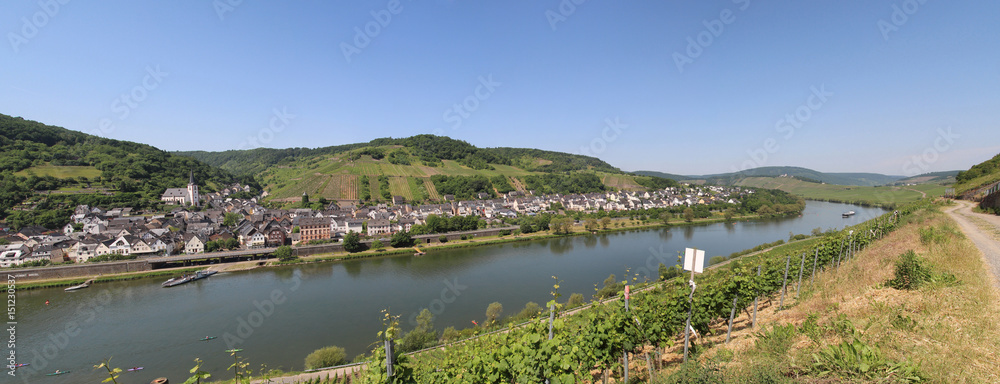 Briedel Mosel River Moselle Panorama Germany