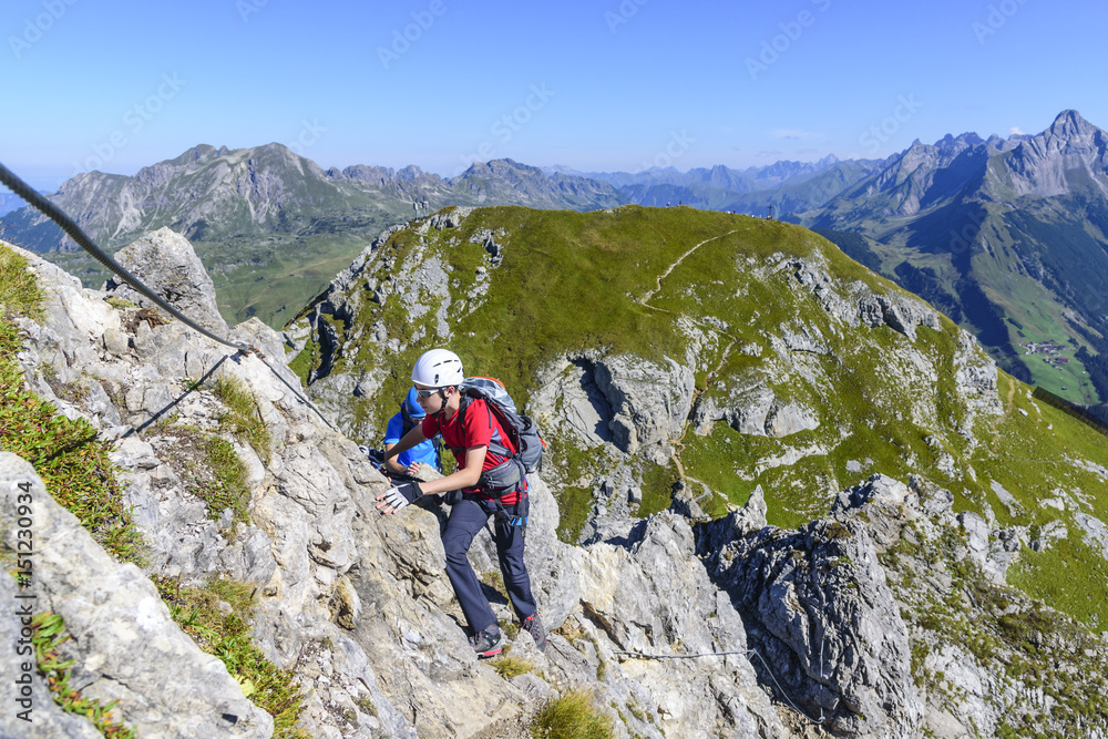 Am Karhorn-Klettersteig in Vorarlberg