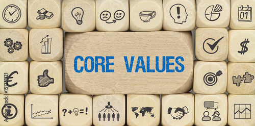 Core Values / Würfel mit Symbole