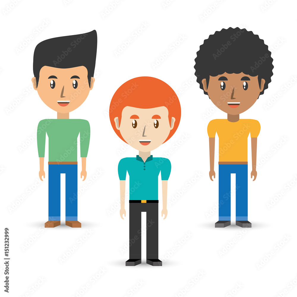 set avatars men of different diversity over white background, vector illustration set avatars men of different diversity over white background, vector illustration