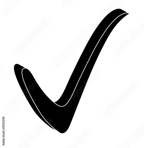 tick sign, check mark vector symbol icon design.