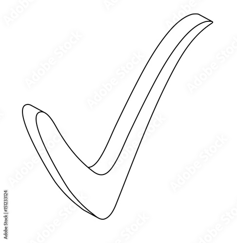 tick sign, check mark vector symbol icon design.