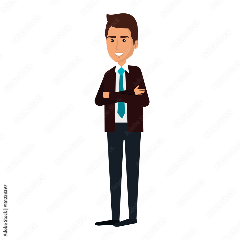 businessman avatar character icon vector illustration design