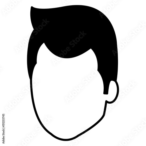 young man avatar character vector illustration design