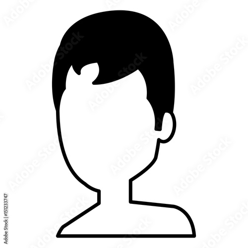 young man avatar character vector illustration design