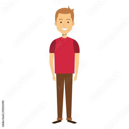 young man avatar character vector illustration design