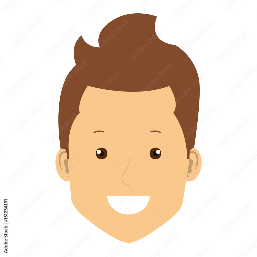 young man avatar character vector illustration design