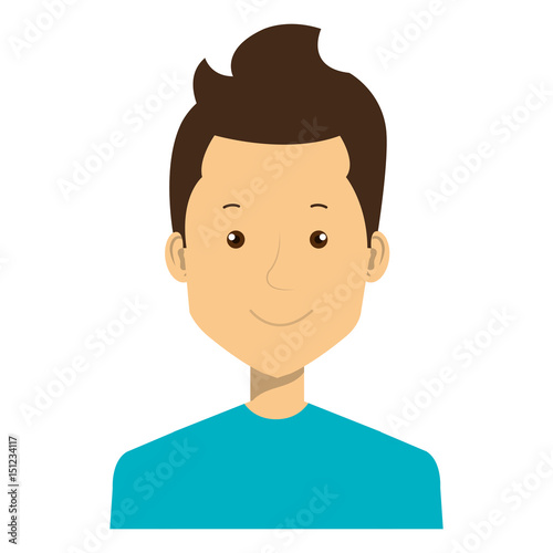 young man avatar character vector illustration design