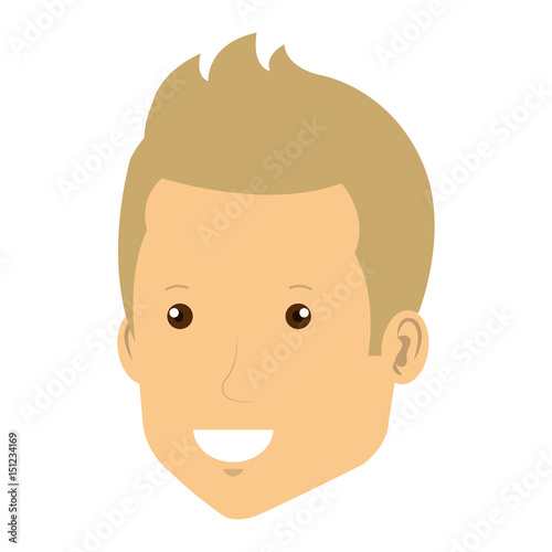 young man avatar character vector illustration design