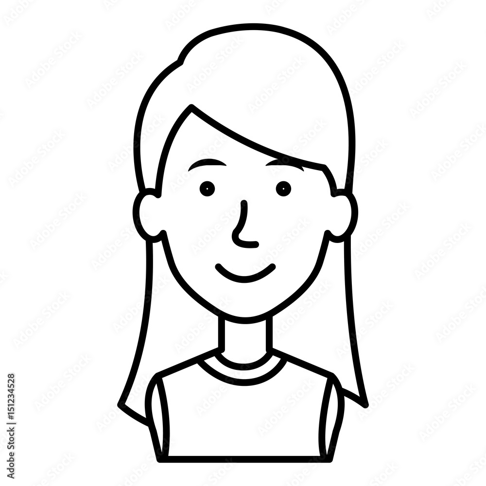 young woman avatar character vector illustration design young woman avatar character vector illustration design